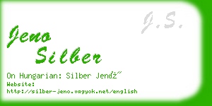 jeno silber business card